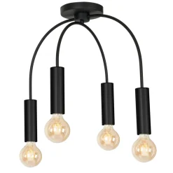 Deckenleuchte Metall Schwarz Modern AILSA