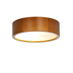 Deckenleuchte mit Holz Zimmerlampe Wohnzimmer rund