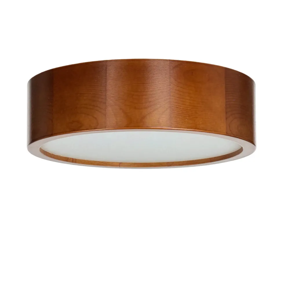 Deckenleuchte mit Holz Zimmerlampe Wohnzimmer rund