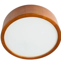 Deckenleuchte mit Holz Zimmerlampe Wohnzimmer rund