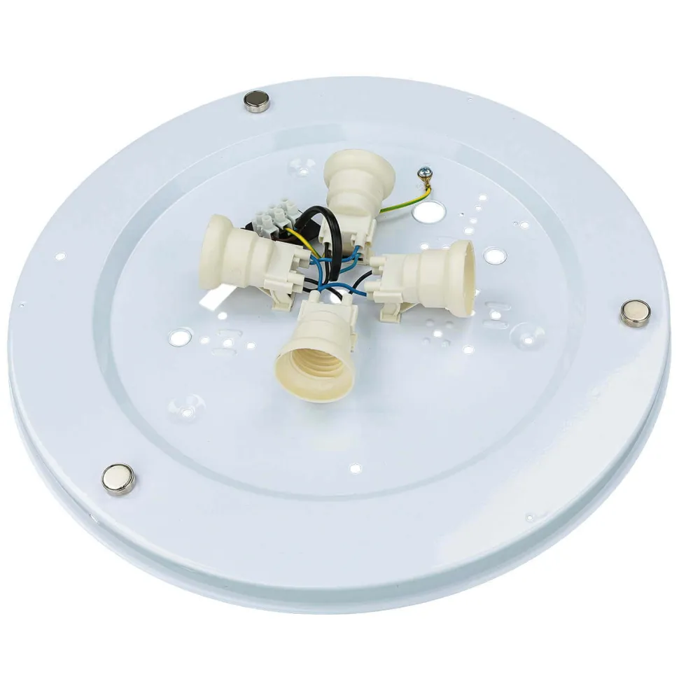 Deckenleuchte Modern Leinen 52 cm breit 4x E27 wohnlich