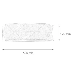 Deckenleuchte Modern Leinen 52 cm breit 4x E27 wohnlich
