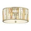 Deckenleuchte PRISM Silber 3-flmg Jugendstil Lampe