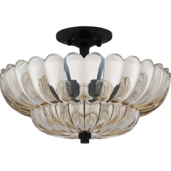 Deckenleuchte Rauchglas rund Ø 39,5 cm 4x E14