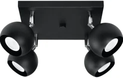 Deckenleuchte Retro Schwarz GU10 FAVONIA Wohnzimmer