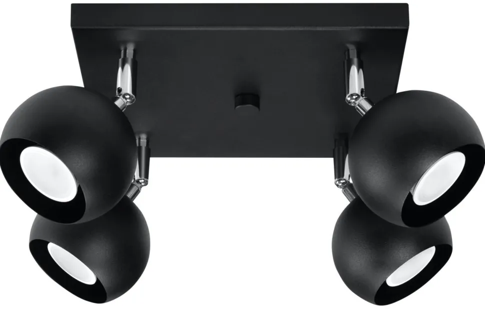 Deckenleuchte Retro Schwarz GU10 FAVONIA Wohnzimmer