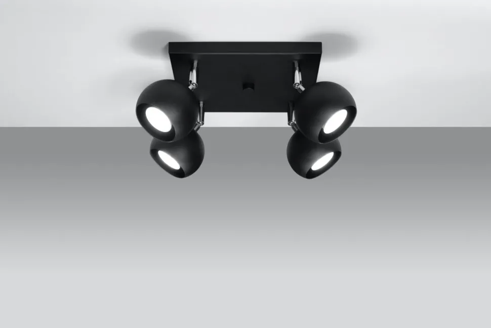 Deckenleuchte Retro Schwarz GU10 FAVONIA Wohnzimmer