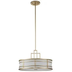 Deckenleuchte röhenverstellbar 3x E27 Creme Messing