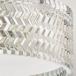 Deckenleuchte rund Ø 30,5 cm Chrom E27 Kristall Schirm