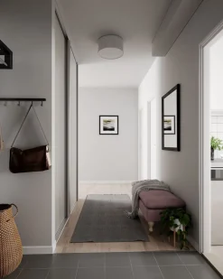 Deckenleuchte rund Ø 40 cm Weiß E27 Metall Stoff blendarm