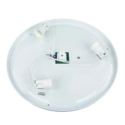 Deckenleuchte rund Ø 50cm H: 10cm Rosa Samt Schirm 3x E27