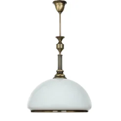 Deckenleuchte rund Ø40cm Messing antik Weiß Lampe