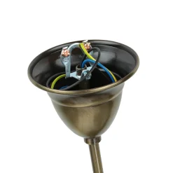 Deckenleuchte rund Ø40cm Messing antik Weiß Lampe