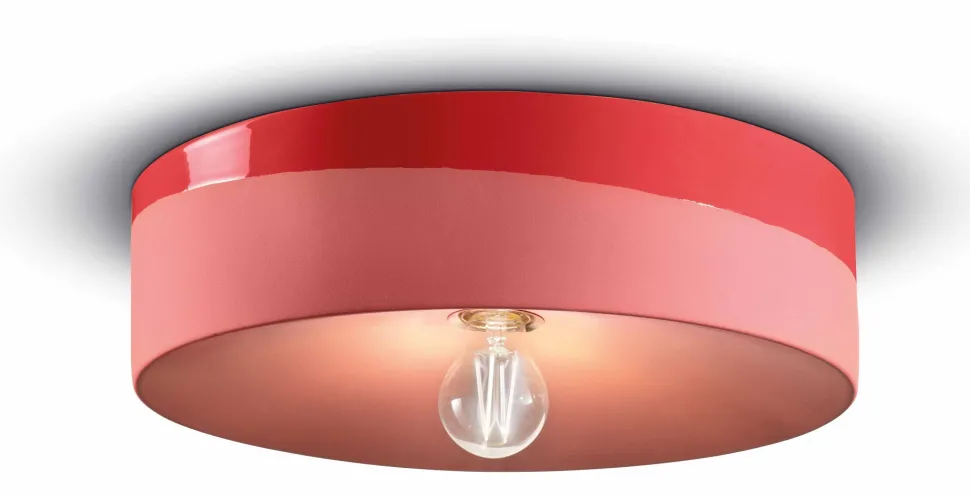 Deckenleuchte rund D: 40 cm Koralle E27 Keramik ENRICO