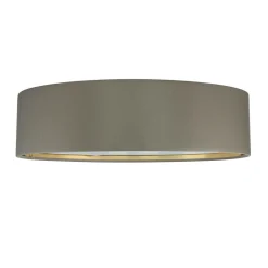 Deckenleuchte rund für 4x E27 Stoff in Beige Gold