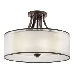 Deckenleuchte rund in Weiß Bronze antik CANELADO