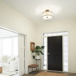 Deckenleuchte rund in Weiß Bronze antik CANELADO