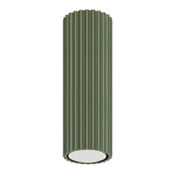 Deckenleuchte schmal Ø 6,5 cm H: 40 cm Aluminium in Grün GU10