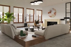 Deckenleuchte Schwarz Ø 25 cm rund flach E27 ATISS