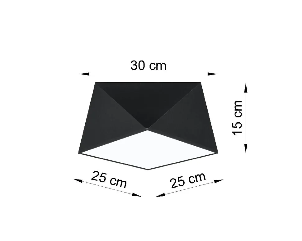 Deckenleuchte Schwarz B:30cm geometrisch E27