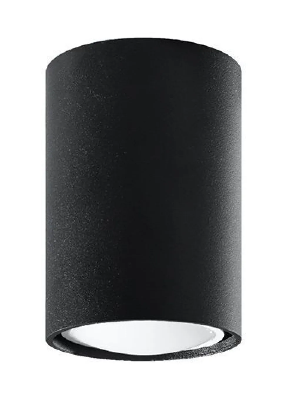 Deckenleuchte Schwarz klein Ø 6 cm Metall GU10 Aufputz