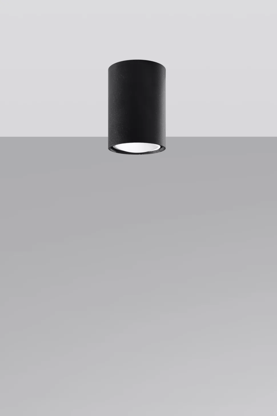 Deckenleuchte Schwarz klein Ø 6 cm Metall GU10 Aufputz