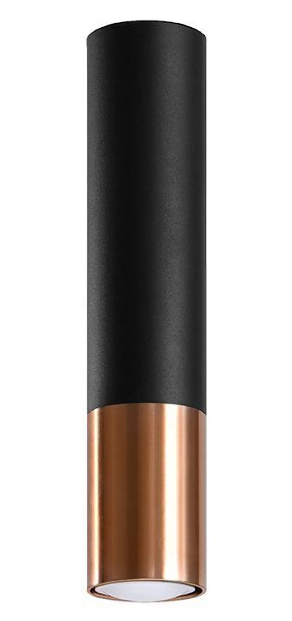 Deckenleuchte Schwarz Kupfer Ø 6 cm H: 29 cm schmal