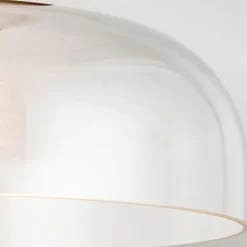 Deckenleuchte Schwarz Metall Glas D: 30,5 cm rund E27