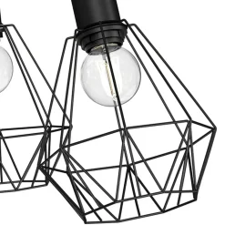 Deckenleuchte Schwarz Metall Retro E27 ARIYAN