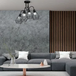 Deckenleuchte Schwarz Metall Retro E27 ARIYAN