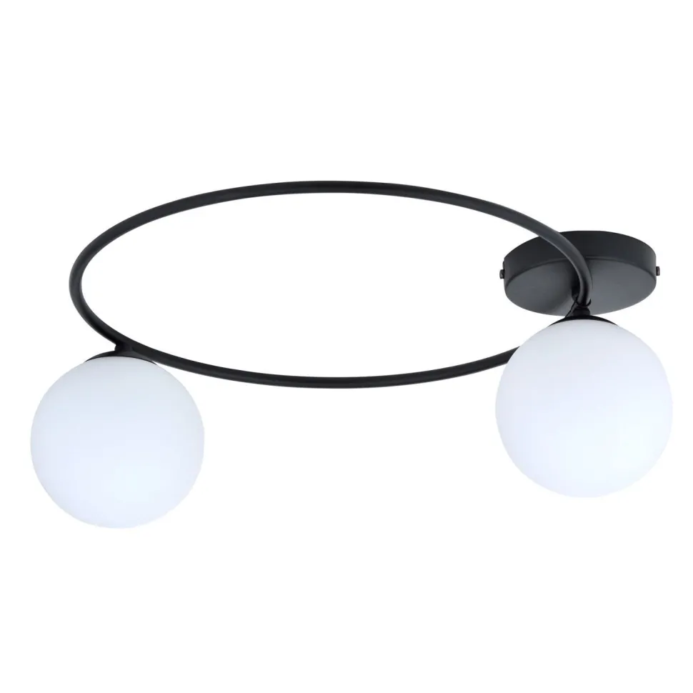 Deckenleuchte Schwarz Weiß E14 Ø 47 cm blendarm