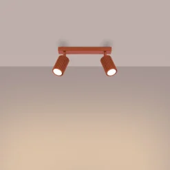 Deckenleuchte schwenkbar B: 30 cm klein 2-flammig GU10 Rot