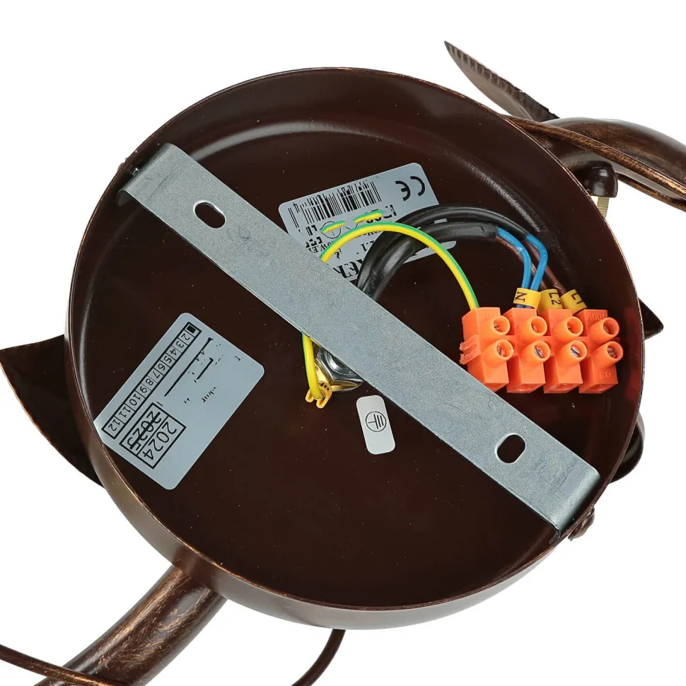 Deckenleuchte Shabby Braun antik Floral Wohnzimmer