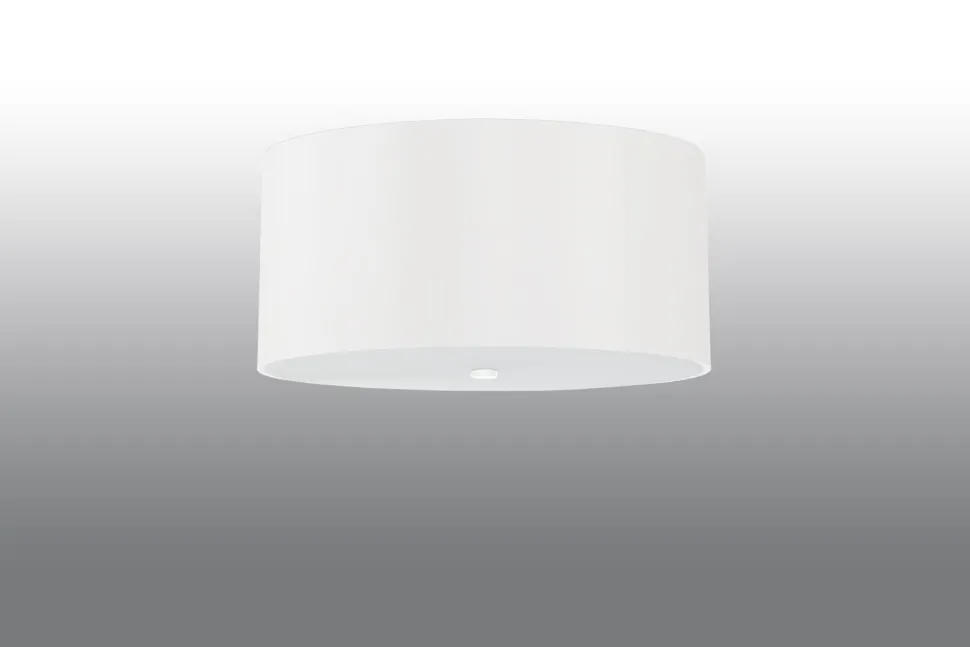 Deckenleuchte Stoff Glas Weiß Ø 50 cm blendarm 5x E27