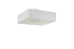 Deckenleuchte Stoff Glas Weiß quadratisch blendarm