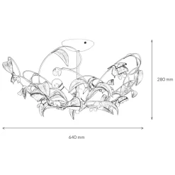 Deckenleuchte SUMMER Ø64cm 3-flmg