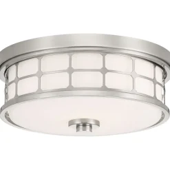 Deckenleuchte TUTOR Bad Lampe Nickel Ø35cm Modern