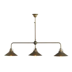 Deckenleuchte verstellbar Messing B: 115 cm in Bronze antik