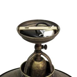 Deckenleuchte Vintage aus Messing in Bronze Antik