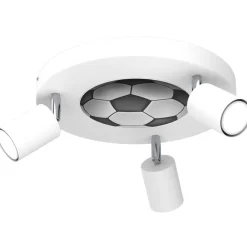 Deckenleuchte Weiß Ø 30 cm schwenkbar Metall 3x GU10 Kinder