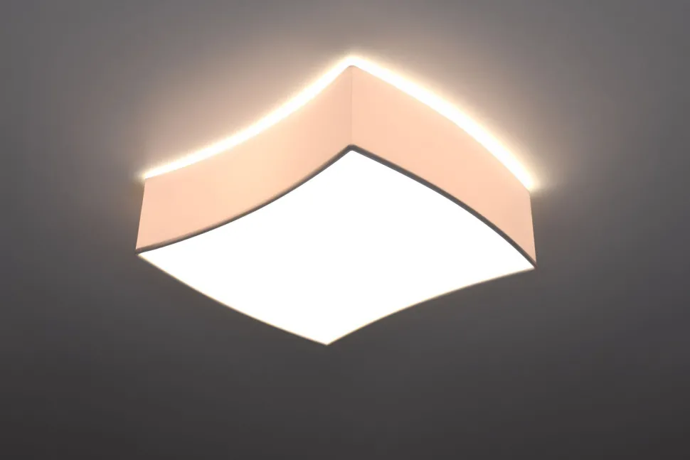 Deckenleuchte Weiß 39 cm lang blendarm 2x E27 BREEL