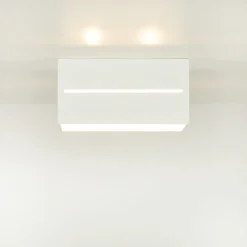 Deckenleuchte Weiß Aluminium L:20cm eckig Modern 2x G9