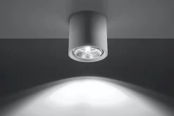 Deckenleuchte Weiß Metall klein Ø 14,5 cm Modern flach G9