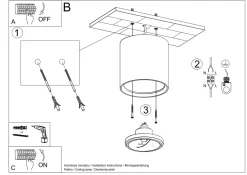 Deckenleuchte Weiß Metall klein Ø 14,5 cm Modern flach G9