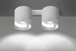 Deckenleuchte Weiß Metall Design rund 2x GU10