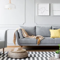 Deckenleuchte Weiß Metall Holz Ø 30 cm klein E27 Skandinavisch