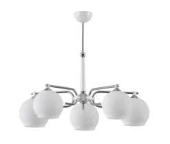 Deckenleuchte Weiß Metall Glas ARASNE Esszimmer