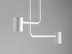 Deckenleuchte Weiß Metall GU10 3-flammig akzentuiert