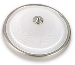 Deckenleuchte Weiß Rund Riffelglas Ø38cm ELENI