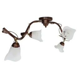 Deckenleuchte Wohnzimmer Shabby Braun Floral